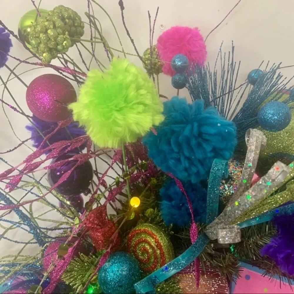New Colorful Whimsical Unique Christmas Wreath